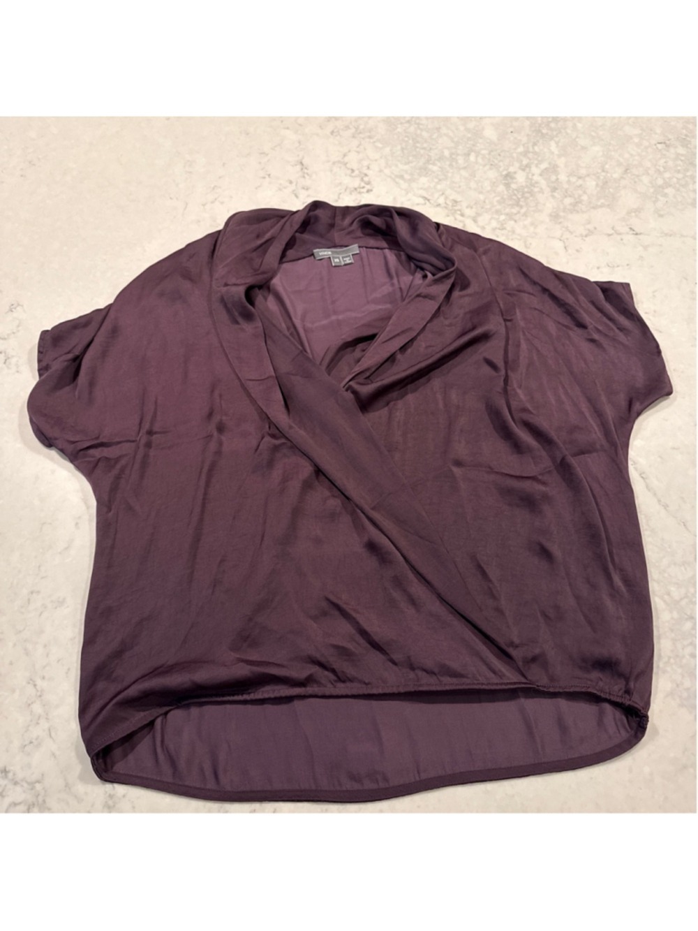 Vince Purple Satin Blouse XS